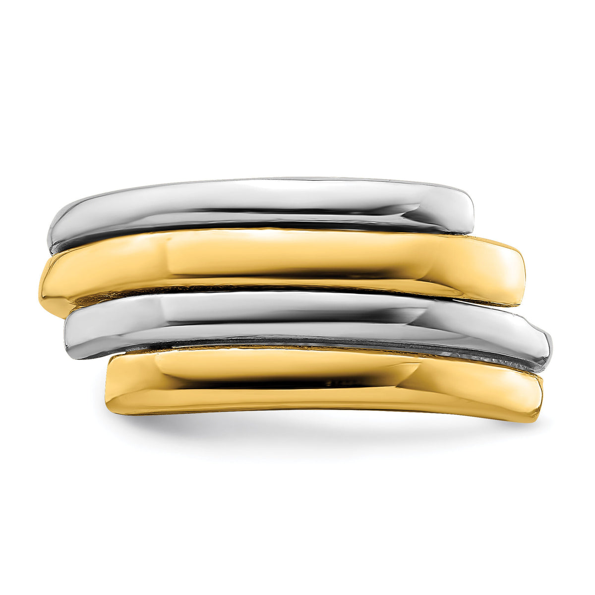 14k Two-Tone Crossover Band-R896