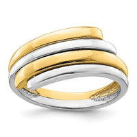 14k Two-Tone Crossover Band-R896