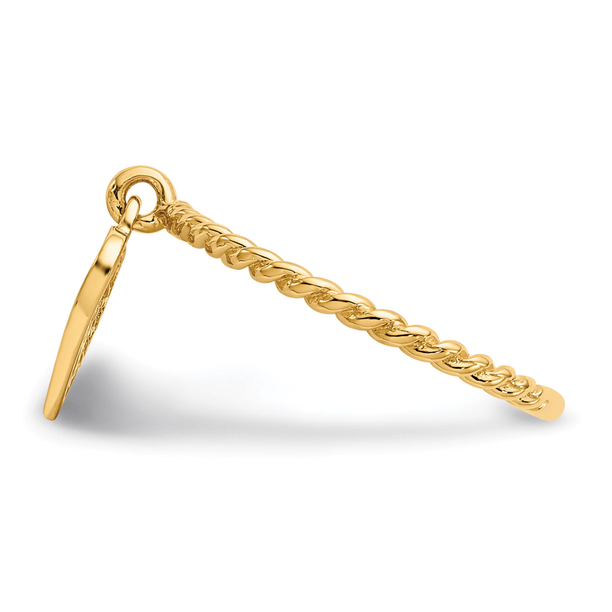 14k Dangle Heart Ring-R91