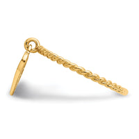 14k Dangle Heart Ring-R91