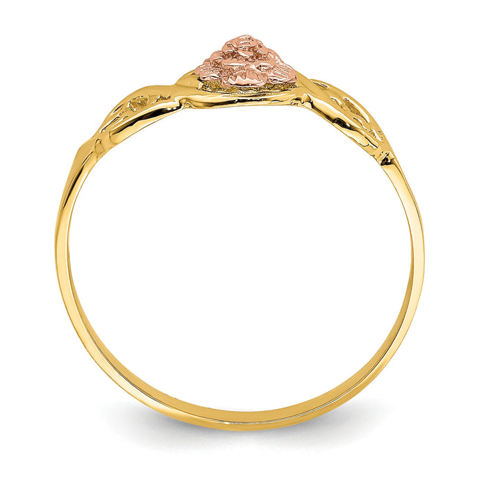 14k Two-Tone Flower Ring-R932