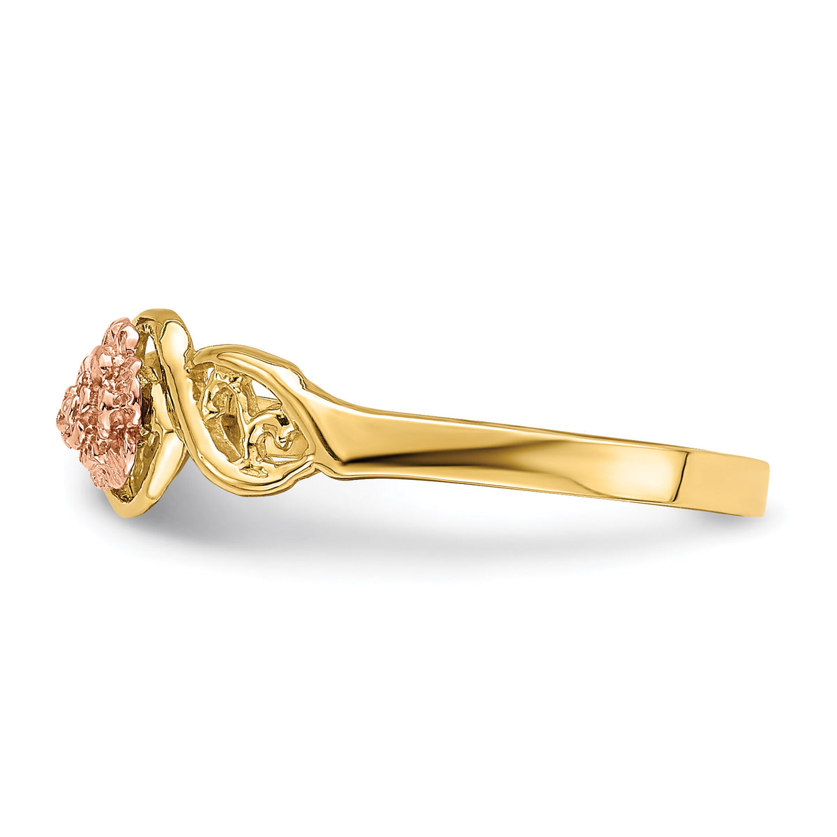 14k Two-Tone Flower Ring-R932