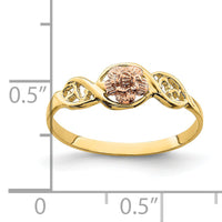 14k Two-Tone Flower Ring-R932