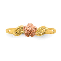 14k Two Tone D/C Leaves w/ Flower Ring-R933