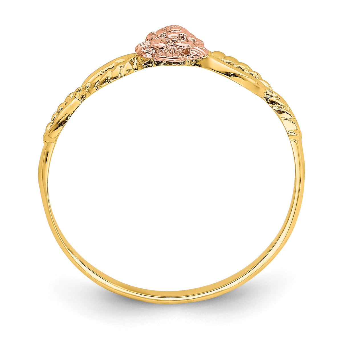 14k Two-Tone Flower Ring-R934