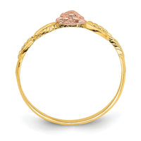 14k Two-Tone Flower Ring-R934