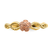 14k Two-Tone Flower Ring-R934