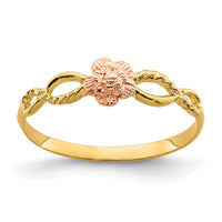 14k Two-Tone Flower Ring-R934