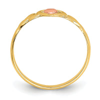 14k Two-Tone Polished Hearts Ring-R936