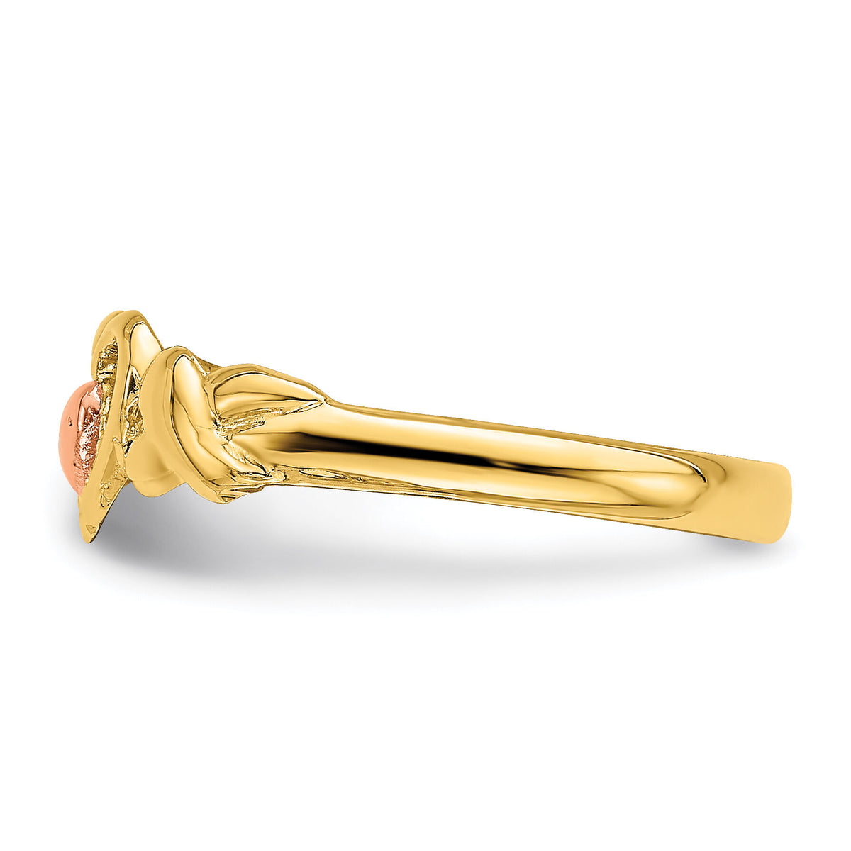 14k Two-Tone Polished Hearts Ring-R936