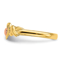 14k Two-Tone Polished Hearts Ring-R936
