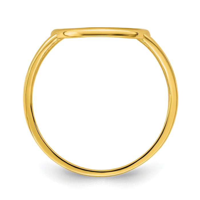 14k Polished Tree of Life in Circle Ring-R949