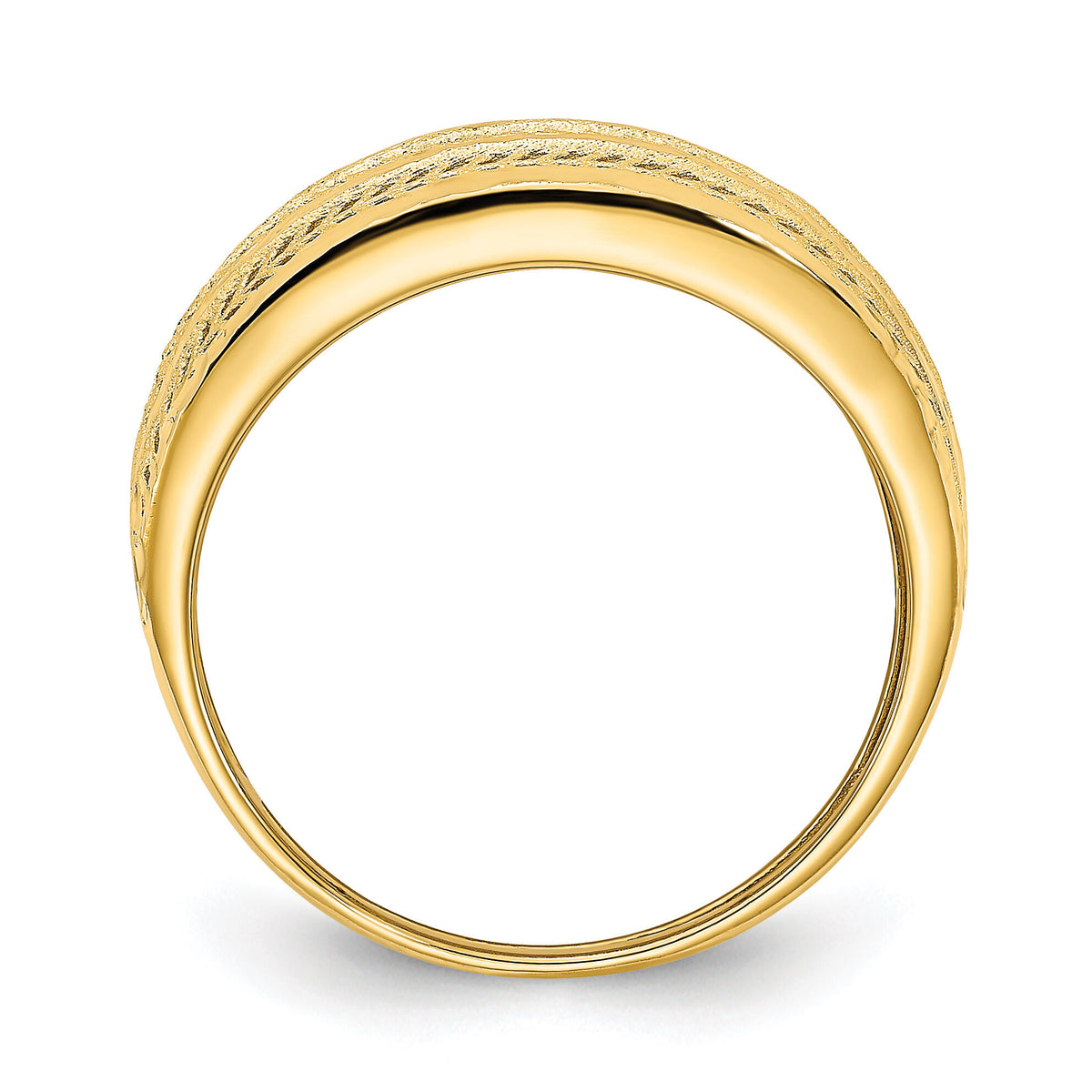 14K Polished Fancy Ring-R952