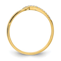 14K Polished Fancy CZ Ring-R955