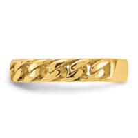 14k Polished 4mm Curb Link Ring-R970