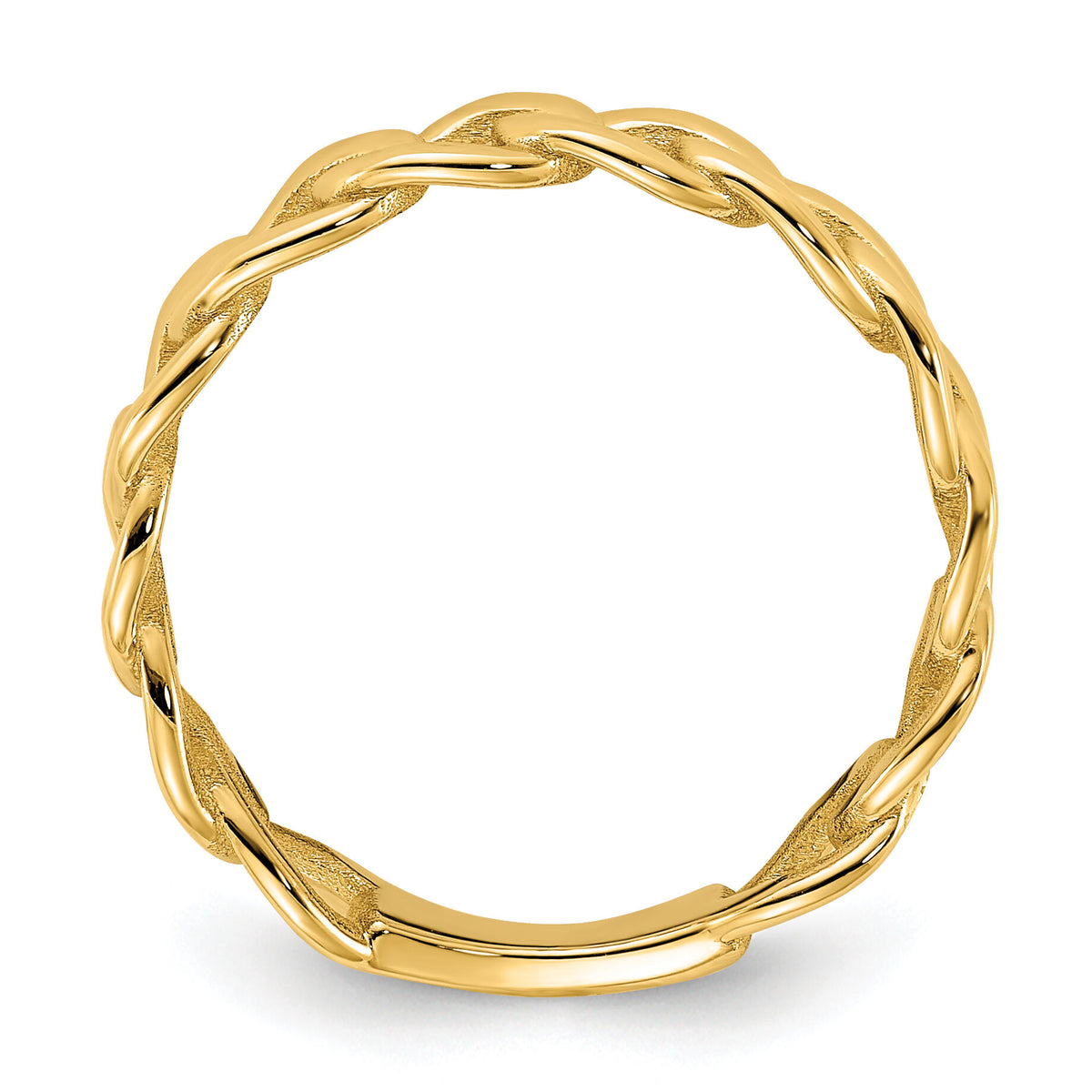 14k Polished 5mm Curb Link Ring-R971