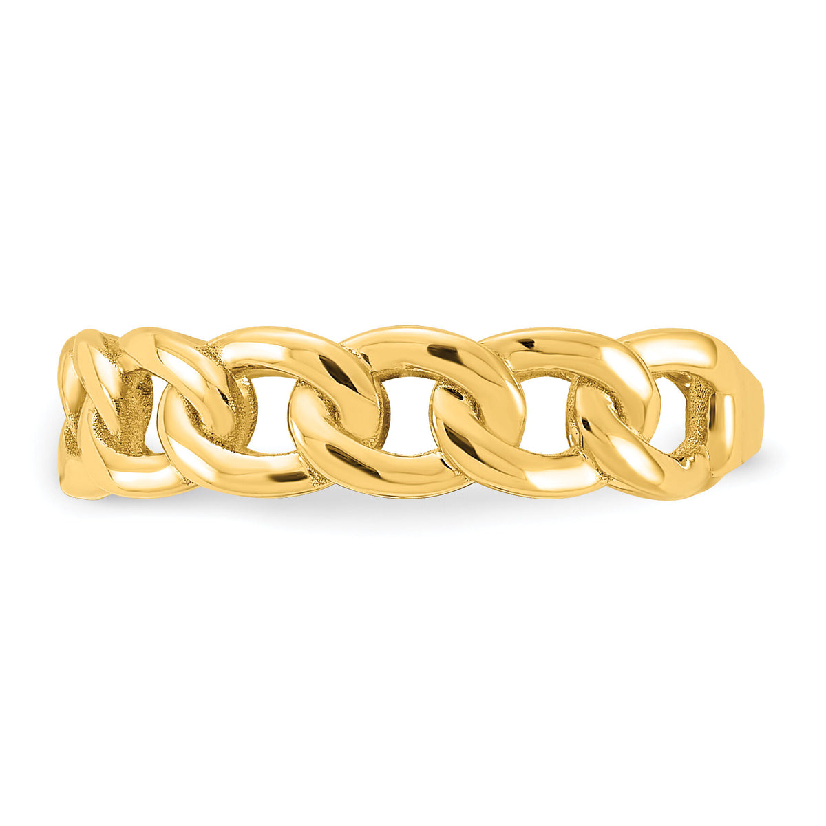 14k Polished 5mm Curb Link Ring-R971