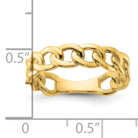 14k Polished 5mm Curb Link Ring-R971