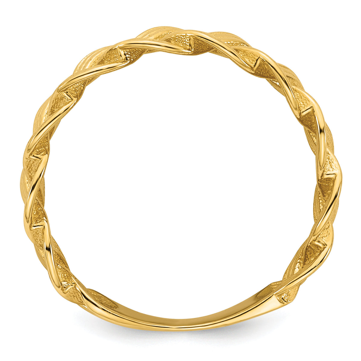 14k Polished Fancy Braided Ring-R975