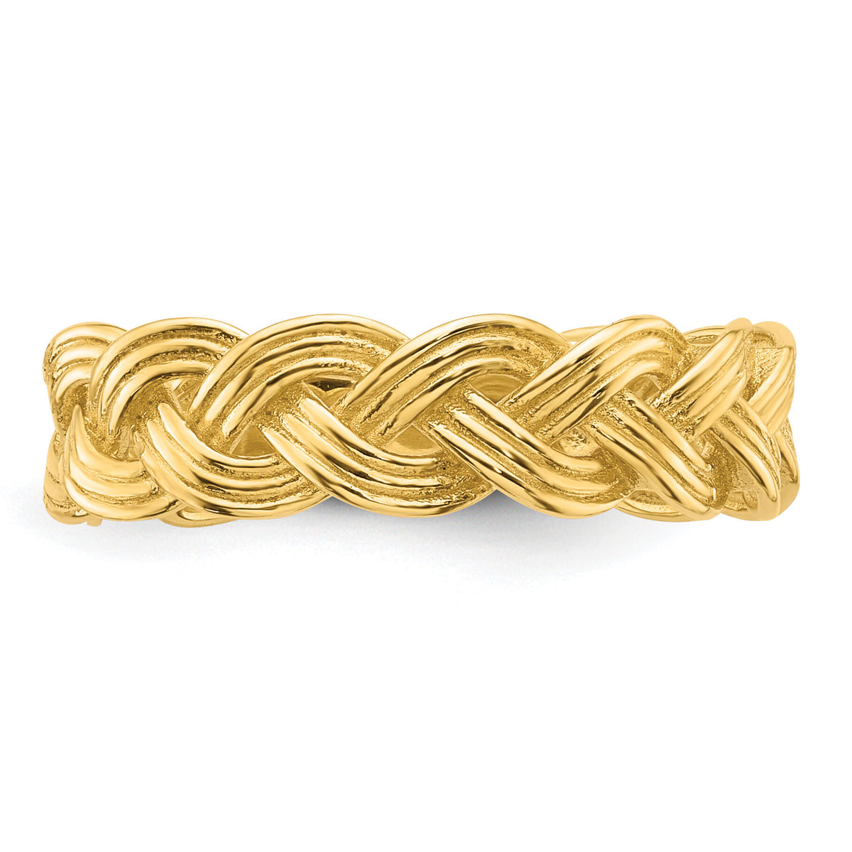 14k Polished Fancy Braided Ring-R975