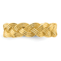 14k Polished Fancy Braided Ring-R975