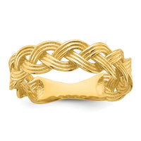 14k Polished Fancy Braided Ring-R975