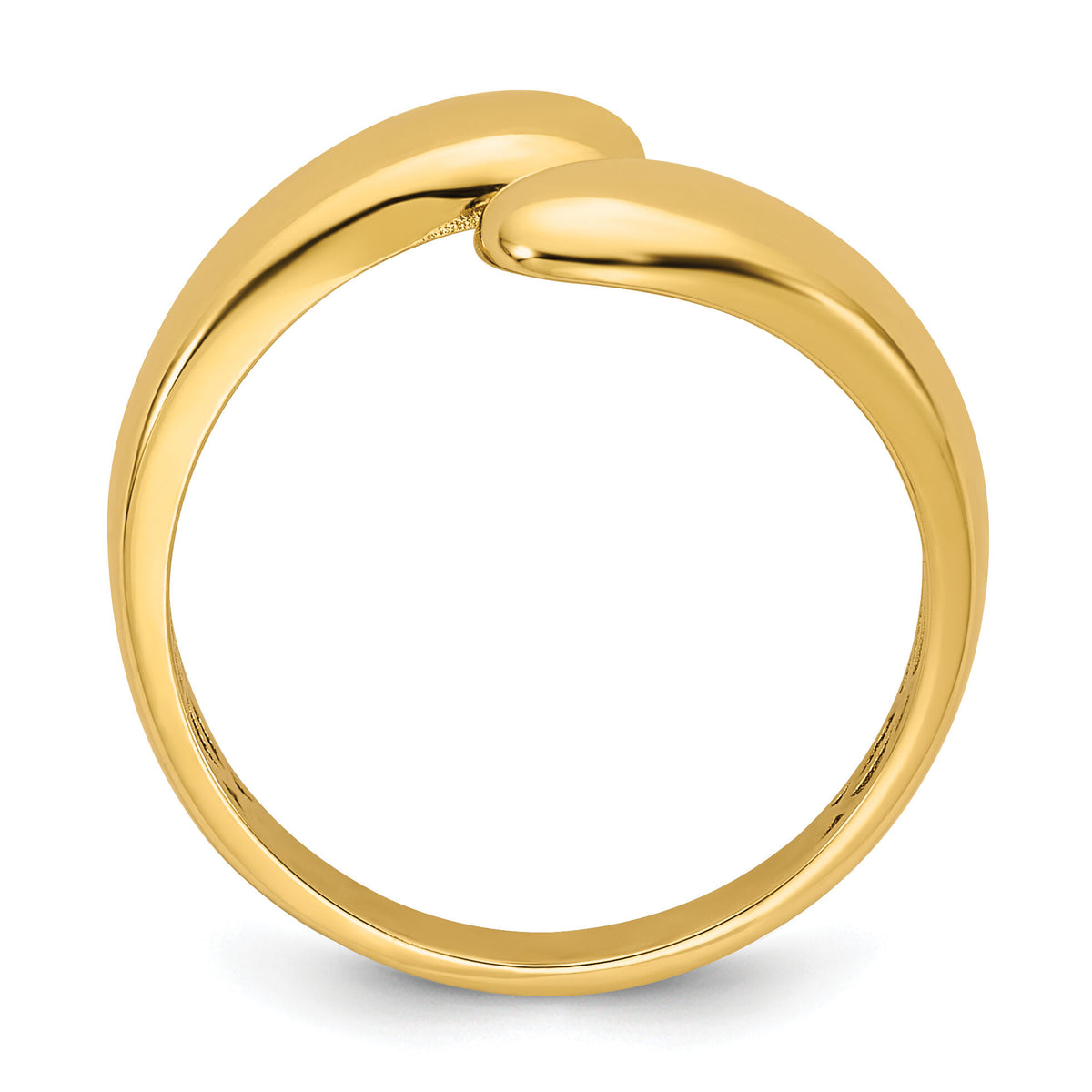 14K Polished Bypass Ring-R981