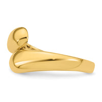 14K Polished Bypass Ring-R981