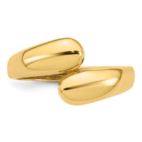 14K Polished Bypass Ring-R981