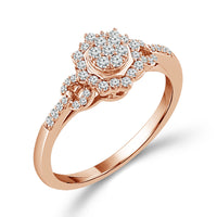 Diamond Bridal Set 0.33 ct tw 10k Rose Gold-RB10172A78P0