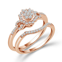 Diamond Bridal Set 0.33 ct tw 10k Rose Gold-RB10172A78P0