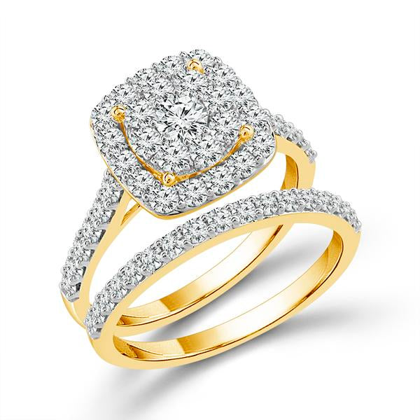 Diamond Bridal Set 1.25 ct tw 14k Yellow Gold-RB10249A78Y4