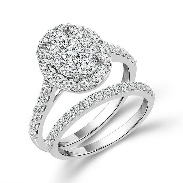 Diamond Bridal Set 1.25 ct tw 14k White Gold-RB10261A78W4