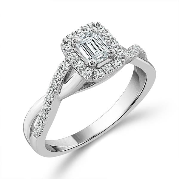 Diamond Engagement Ring 0.5 ct tw 14k White Gold-RB10270A34R4W