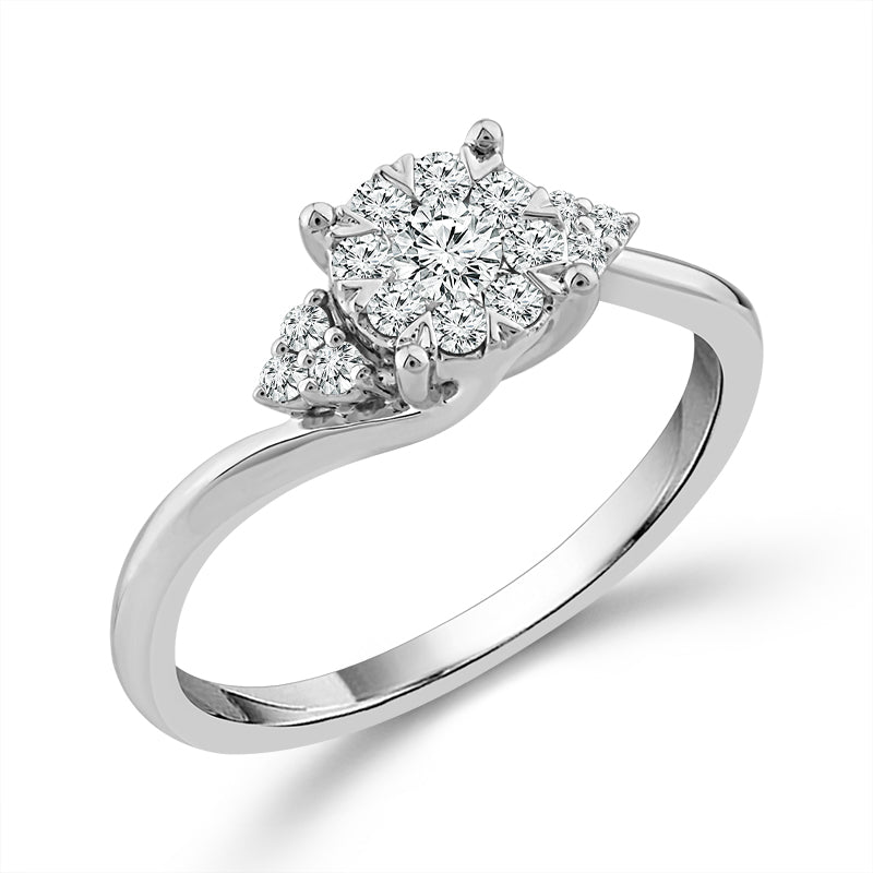 Diamond Bridal Set 0.5 ct tw 10k White Gold-RB10985