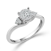 Diamond Bridal Set 0.5 ct tw 10k White Gold-RB10985