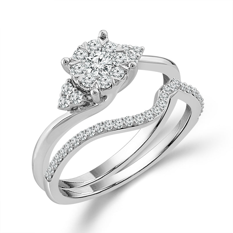 Diamond Bridal Set 0.5 ct tw 10k White Gold-RB10985