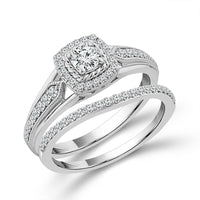 Diamond Bridal Set 0.5 ct tw 10k White Gold-RB10986