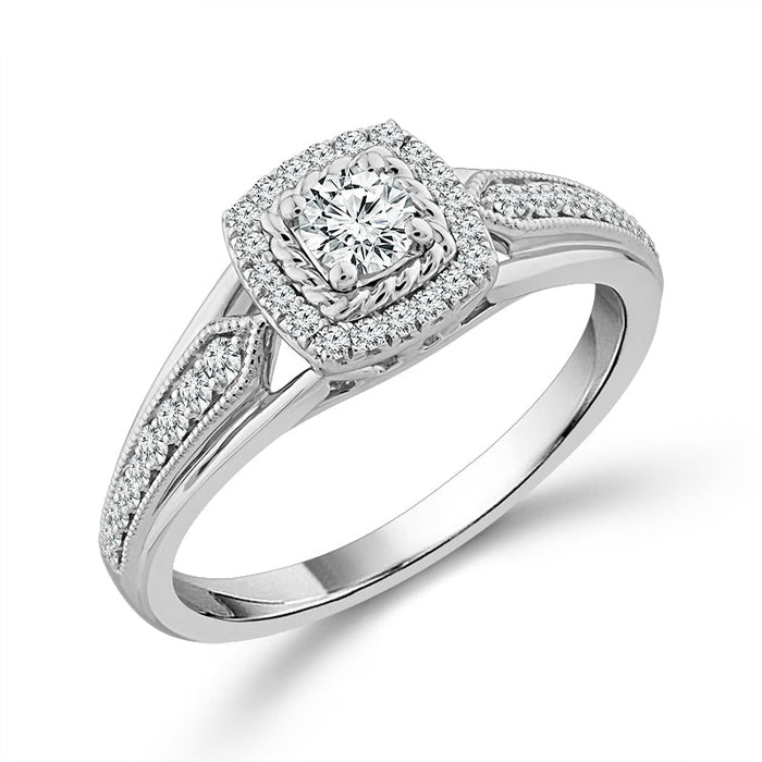 Diamond Bridal Set 0.5 ct tw 10k White Gold-RB10986