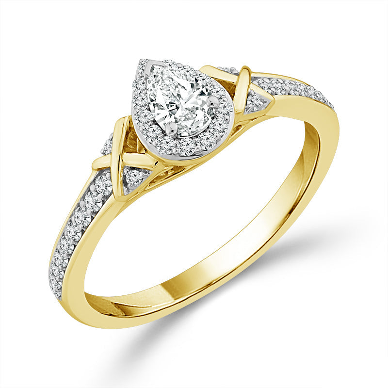 Diamond Bridal Set 0.50 ct tw 10k Yellow Gold-RB10987A44Y0