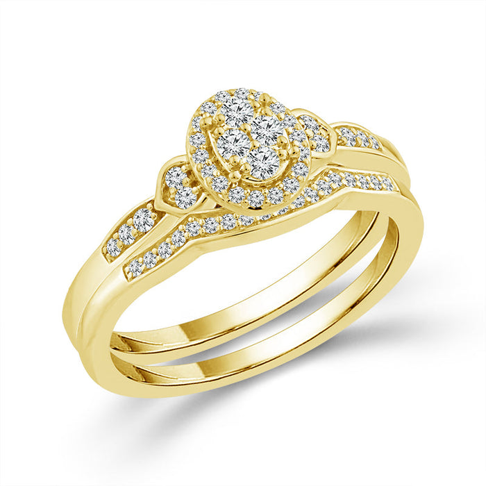 Diamond Bridal Set 0.25 ct tw 10k Yellow Gold-RB11783A78Y0