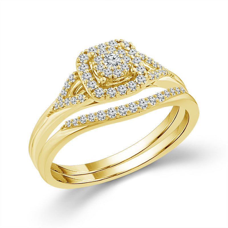 Diamond Bridal Set 0.33 ct tw 10k Yellow Gold-RB11796A78Y0