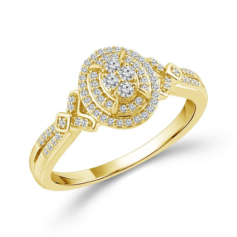 Diamond Bridal Set 0.33 ct tw 10k Yellow Gold-RB11801A78Y0