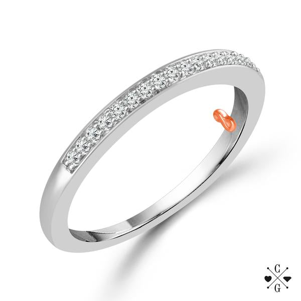 Diamond Band 0.1 ct tw 10k White Gold-RB4954-B