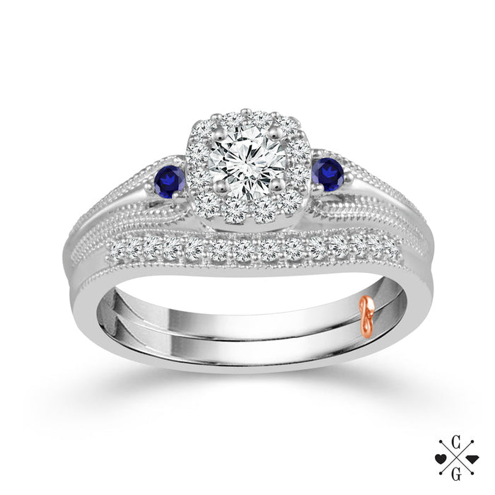 Diamond Bridal Set 0.5 ct tw 10k White Gold-RB5311TPBSA56J0W