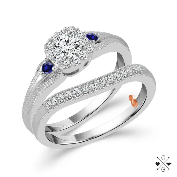 Diamond Bridal Set 0.5 ct tw 10k White Gold-RB5311TPBSA56J0W