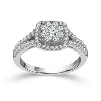 Diamond Engagement Ring 0.85 ct tw 14k White Gold-RB6327FTB56R4W