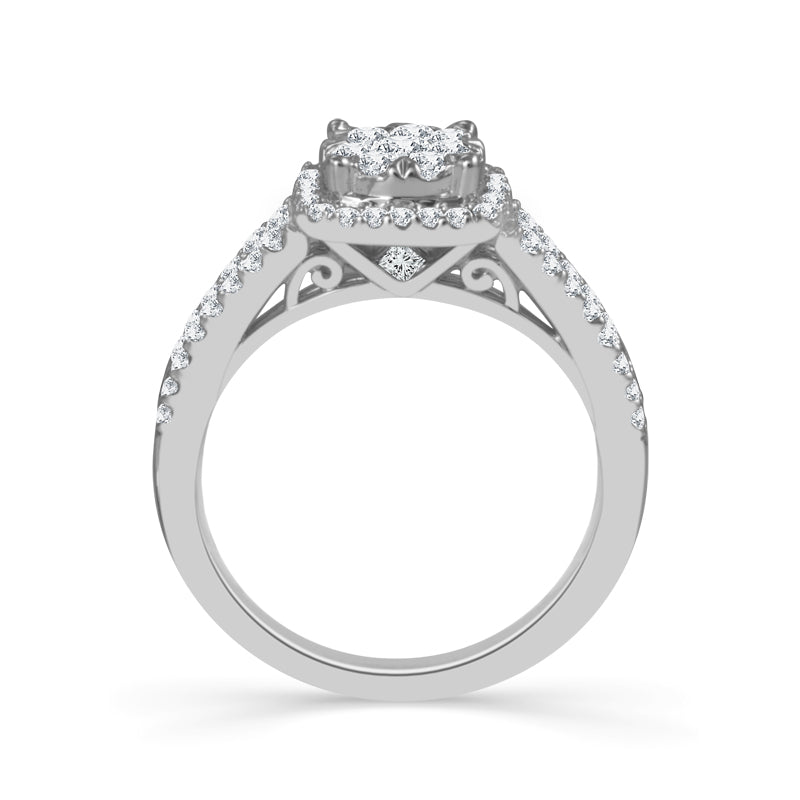 Diamond Engagement Ring 0.85 ct tw 14k White Gold-RB6327FTB56R4W
