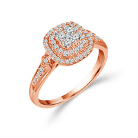 Diamond Bridal Set 0.5 ct tw 10k Rose Gold-RB6773A78P0