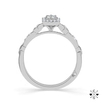 Diamond Bridal Set 0.50 ct tw Center BGA 10k White Gold-RB6931TPA44W0